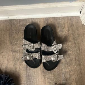 Madden girl rhinestone slides